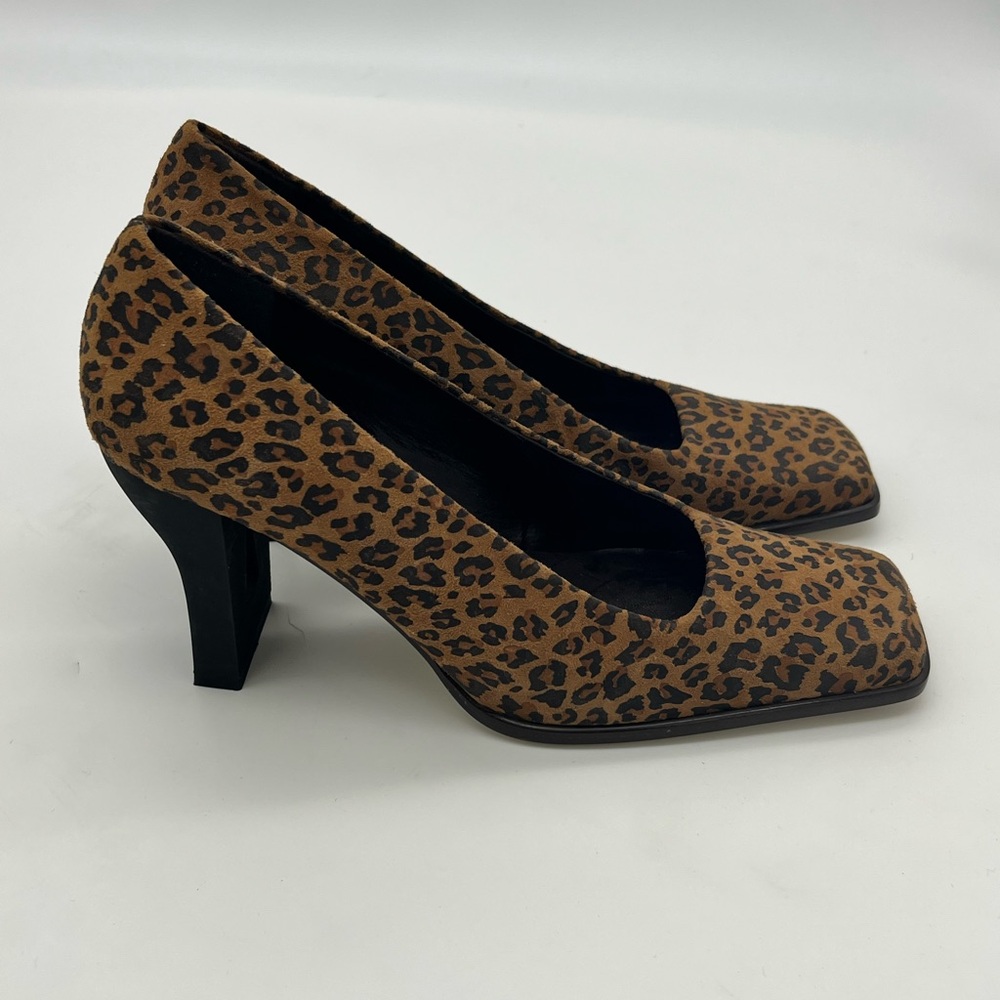 VTG Proxy Leopard Animal Print Pumps Slip On Shoes 8.5 NEW Deadstock Spain Heels